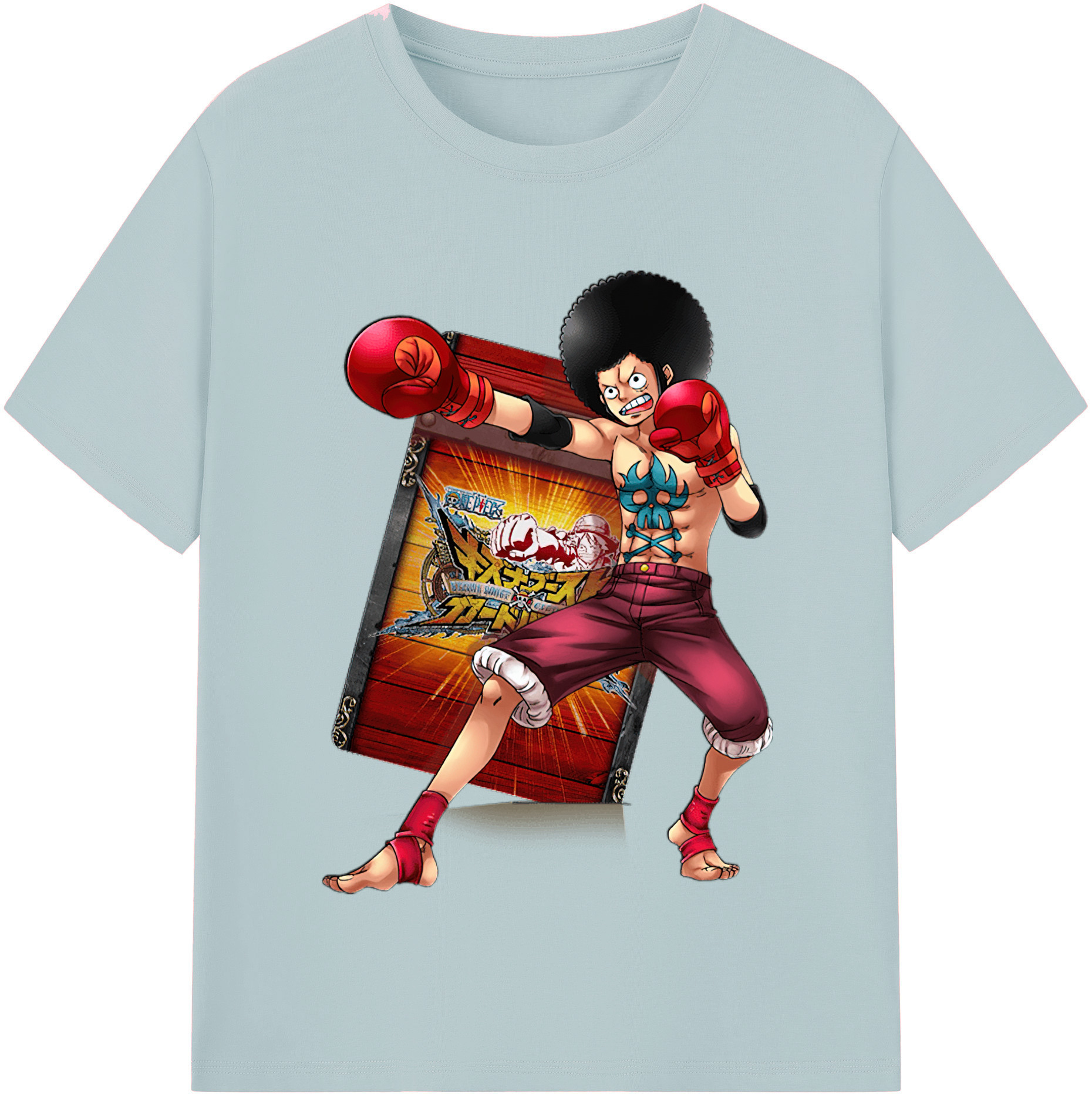 ワンピース モンキー・D・ルフィ ONE PIECE Monkey D. Luffy 綿100％半袖Tシャツ（フロントプリント）